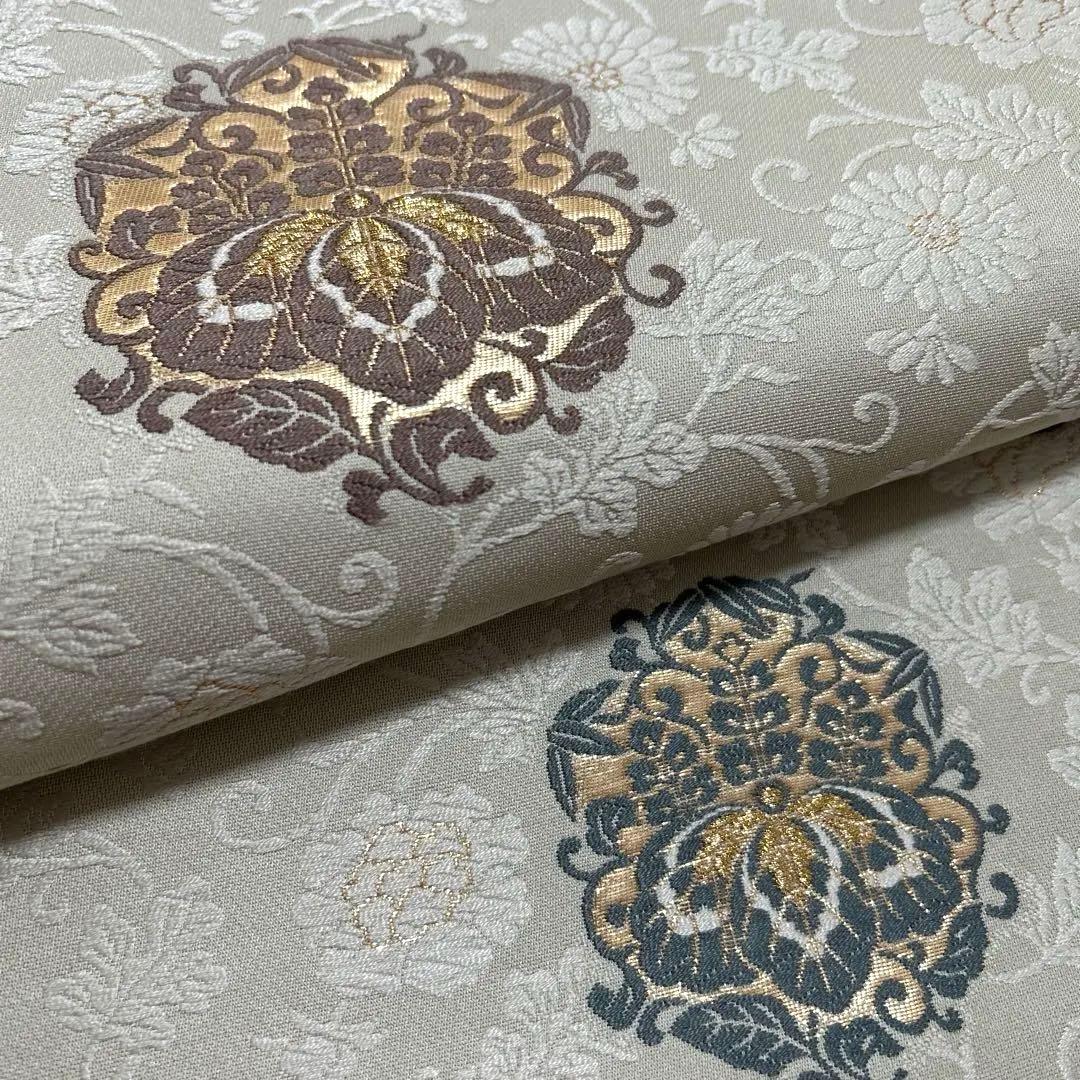 L*i様 六通柄袋帯　唐織　桐に菊唐草　金糸　正絹　389