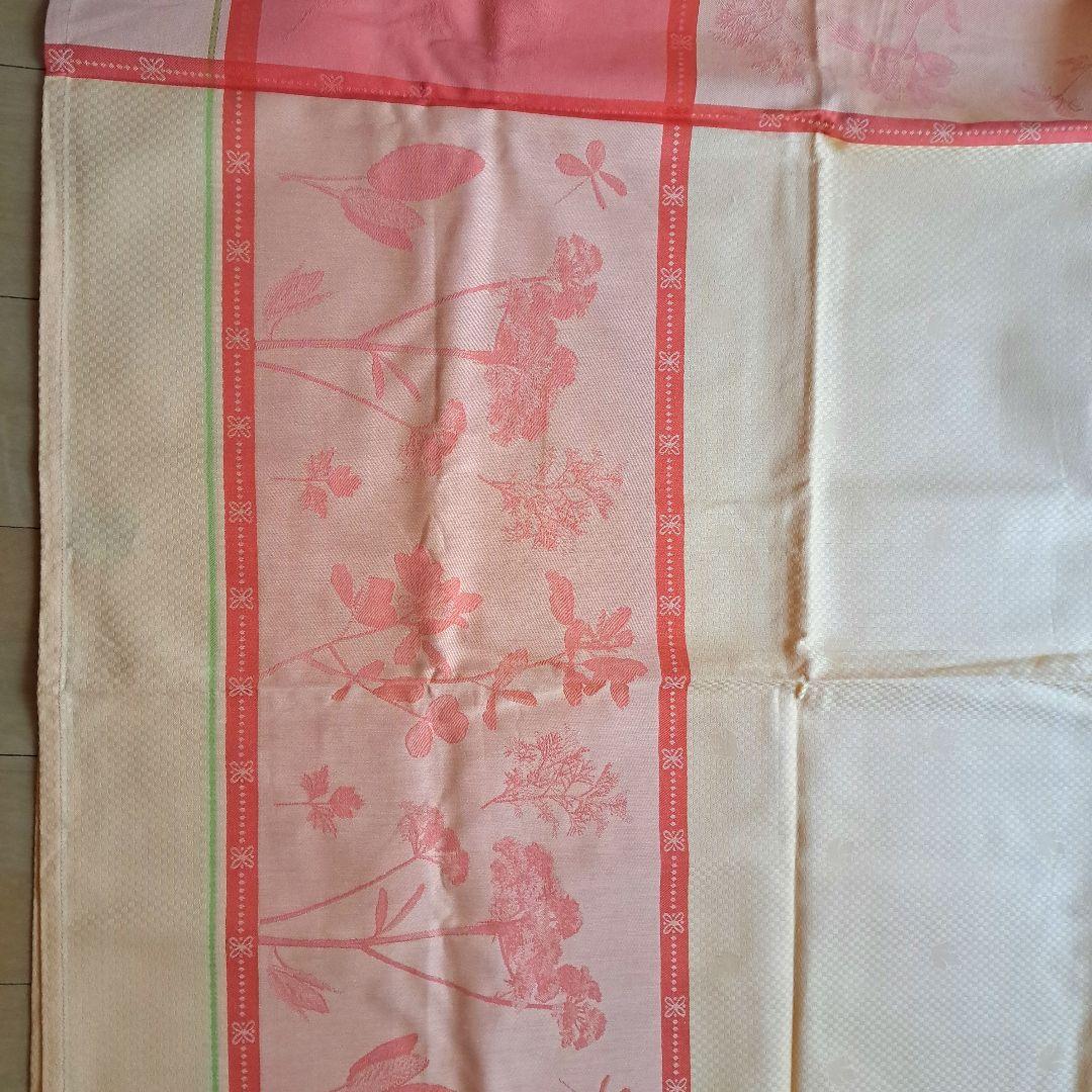 【le jacquard francais 】花柄テーブルクロス オレンジ