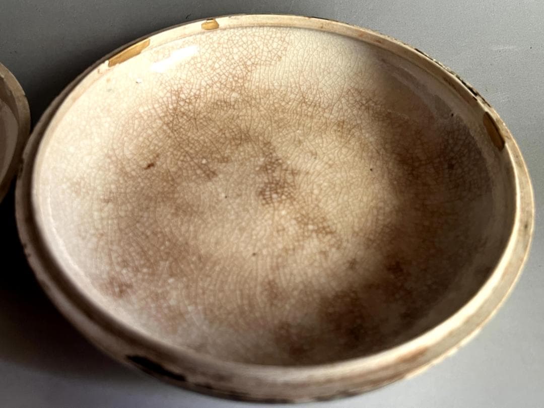 蓋物■明代 呉須赤絵 喰籠 鳳凰 瑞鳥 貫入 果盒 五彩 古玩 極上品 骨董■