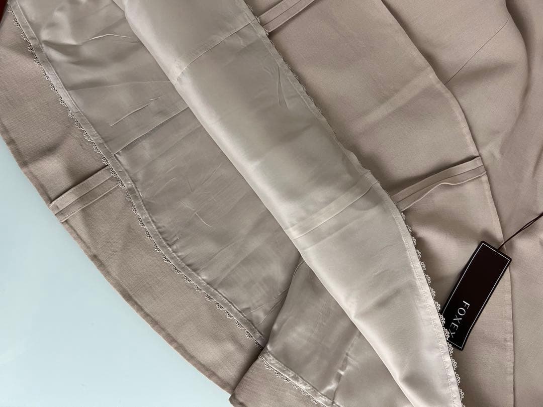 『未使用品』FOXEY フォクシー　ノースリーブ　ワンピース　レザーベルト付き