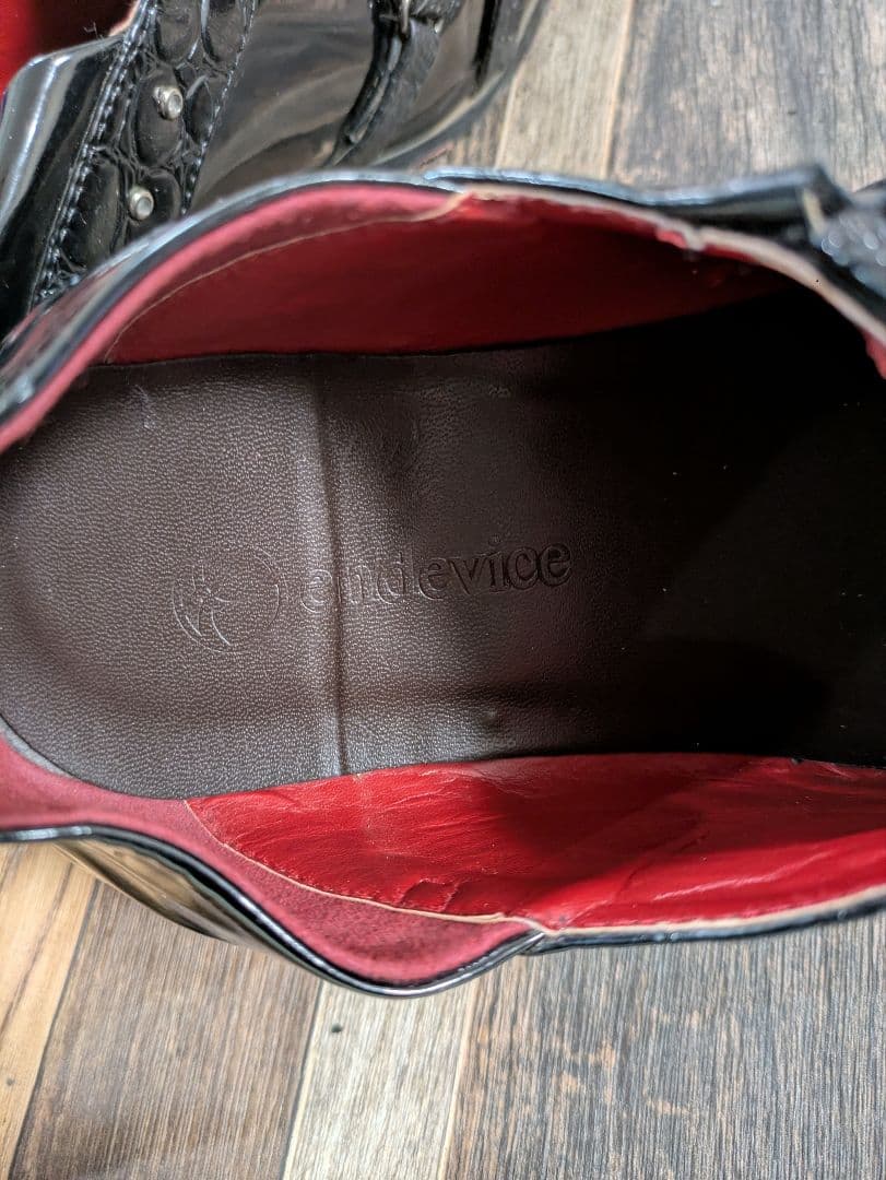 スタッズ付きブラックブーツ　y2k ホスト　お兄　V系