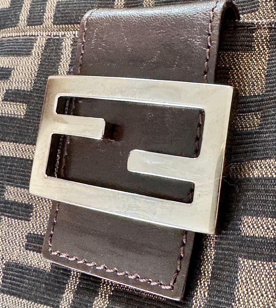 フェンディ マンマバケット ズッカ柄 FF金具 ブラウン ヴィンテージ