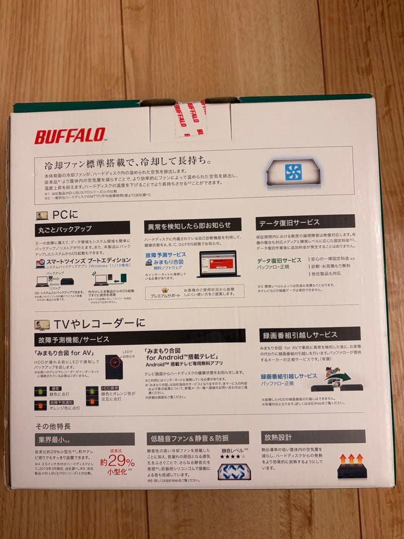 新品未開封　バッファロー 外付けHDD 6TB HD-LDF6.0U3-BA/Y