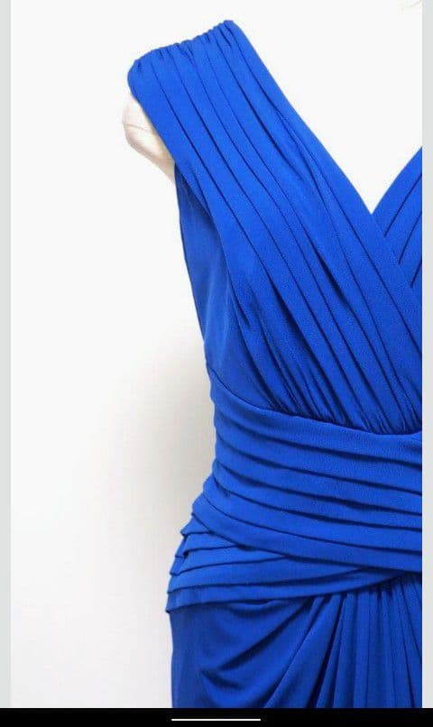 美品 Tadashi Shoji 11号　ワンピース　青　タダシショージ