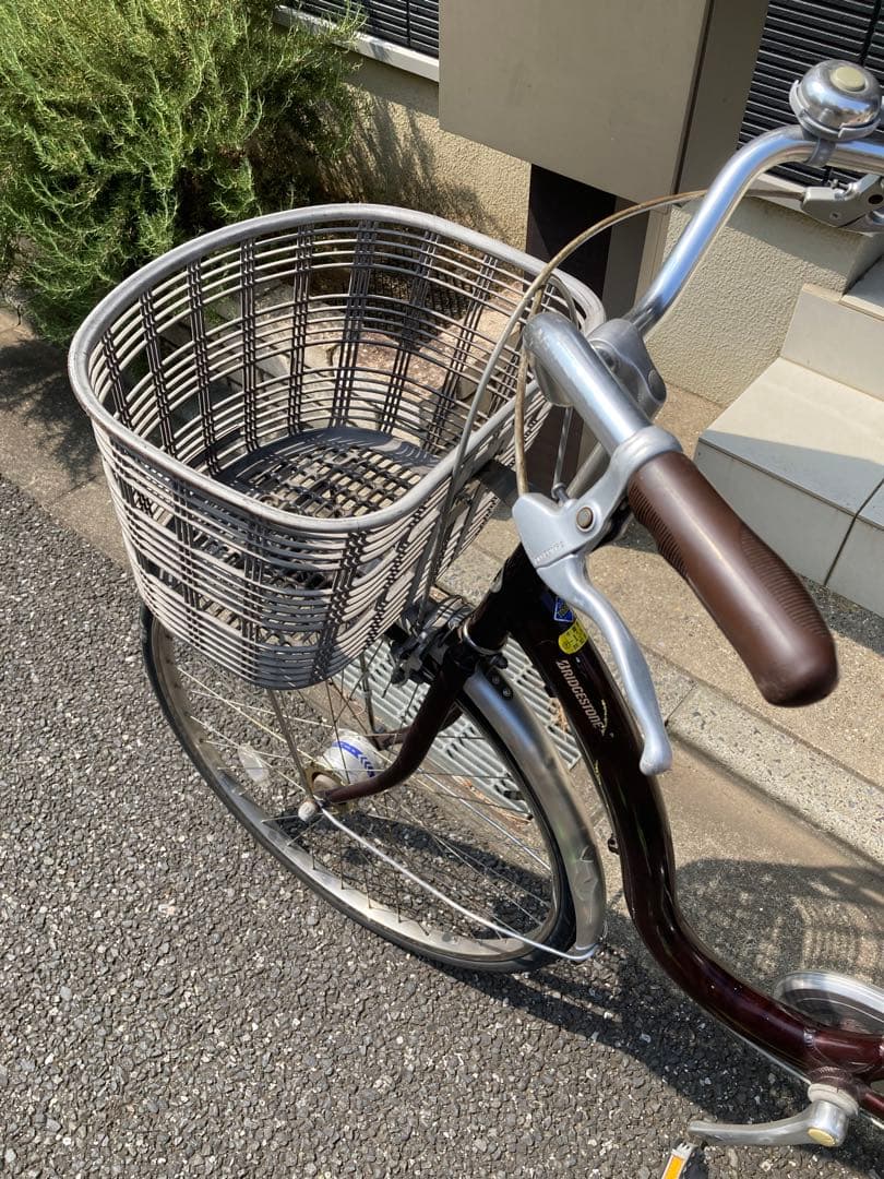 【26インチ】ブリヂストン自転車(レッドブラウン)