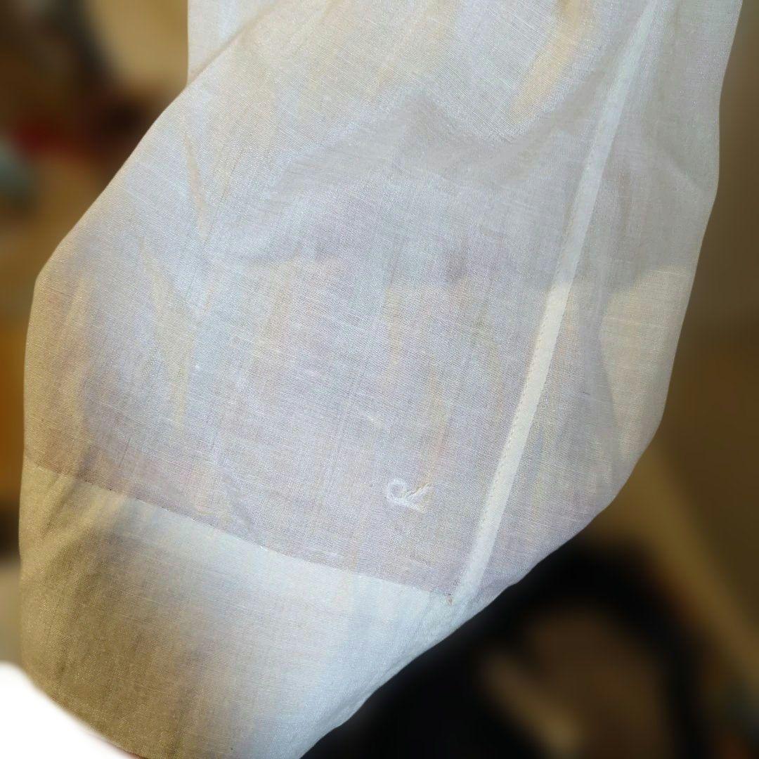 45rpm　タッサーカディのフリルブラウス　SIZE3　コットンシルク　シャツ