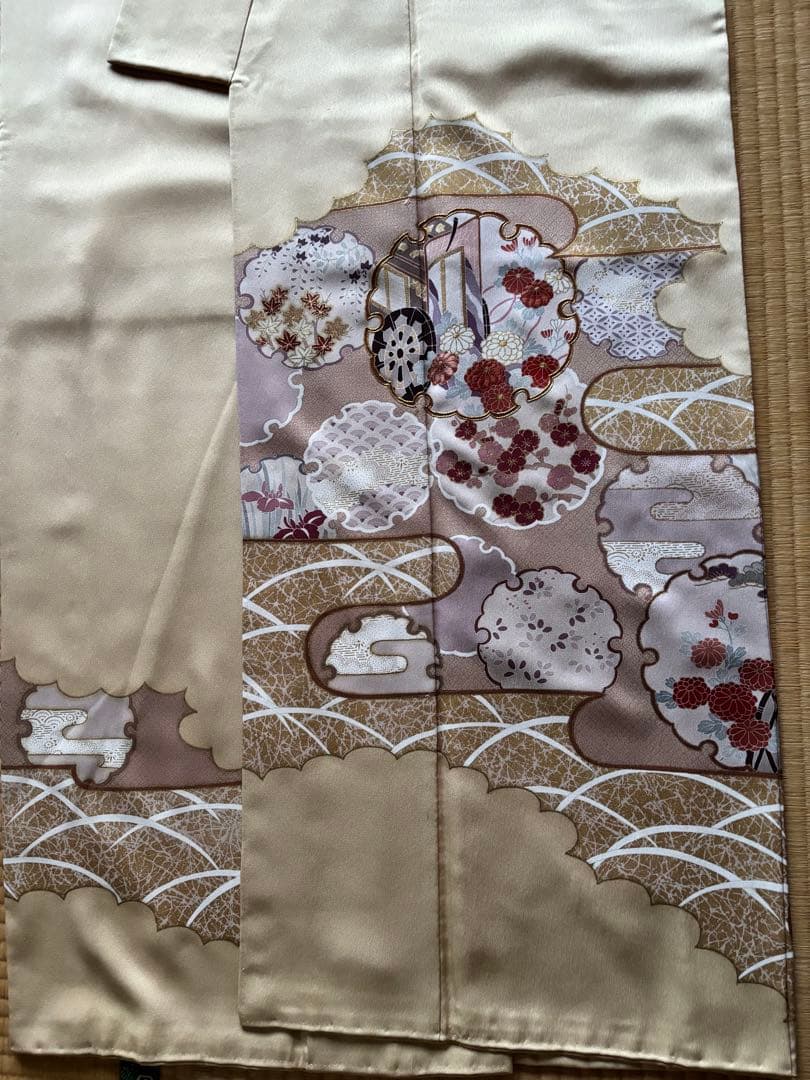 色留袖　一つ紋　正絹