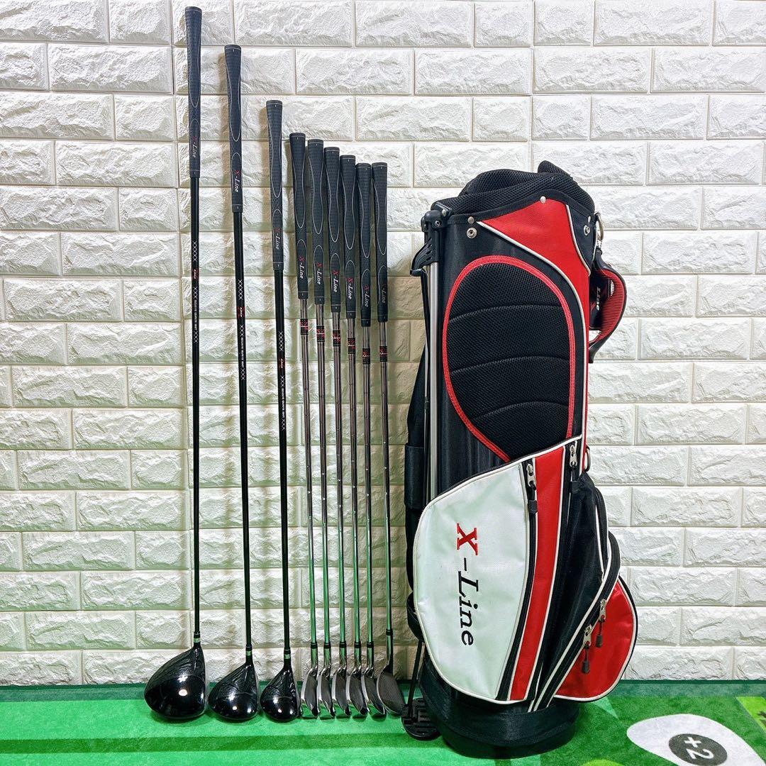 【初心者】X Line メンズゴルフクラブセット 9本