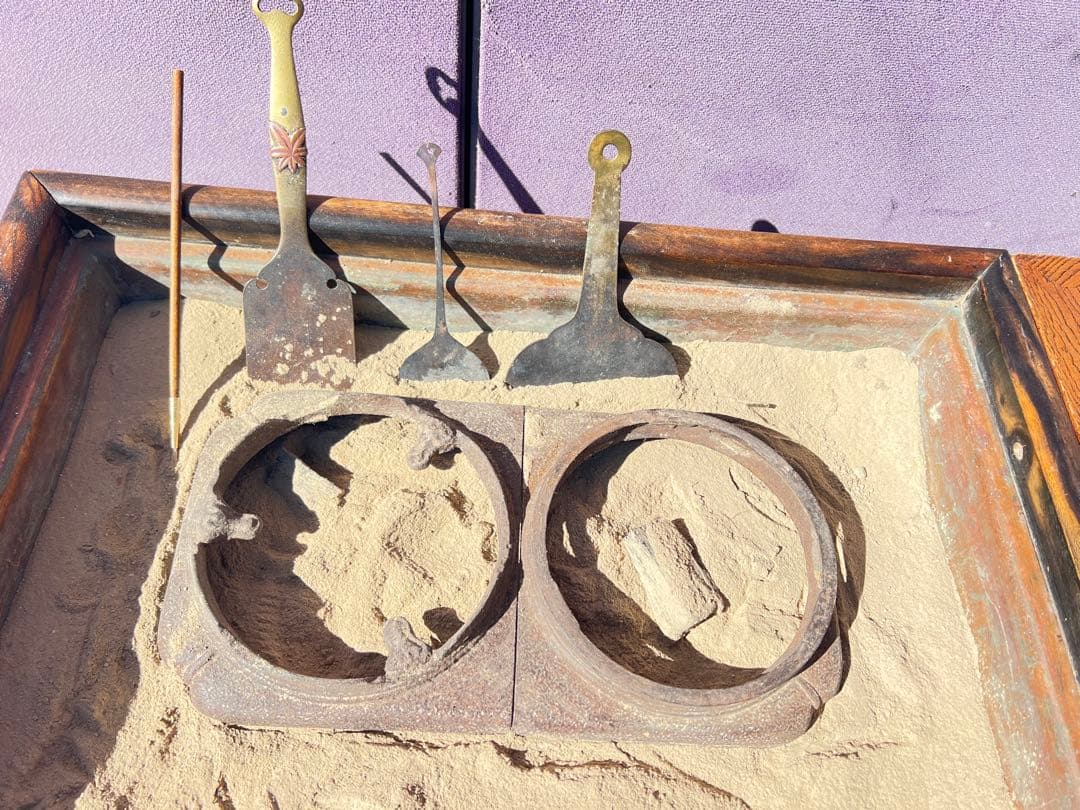 木製火鉢 引き出し付き ガラス蓋