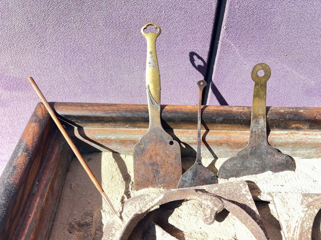 木製火鉢 引き出し付き ガラス蓋