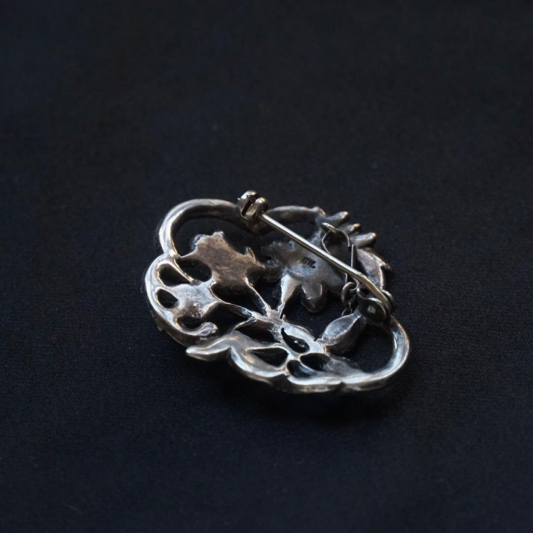 ヴィンテージ　マーカサイト　ブローチ