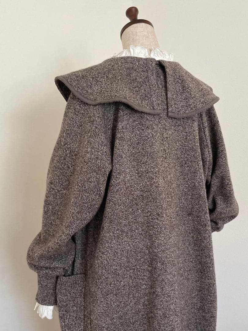 【BALLY】ミックスウール襟付きカーディガン