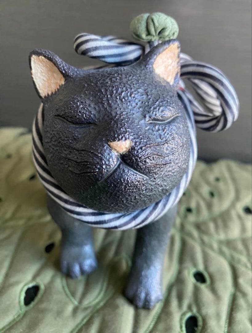 中古品【陶器製　猫】2点セット☆