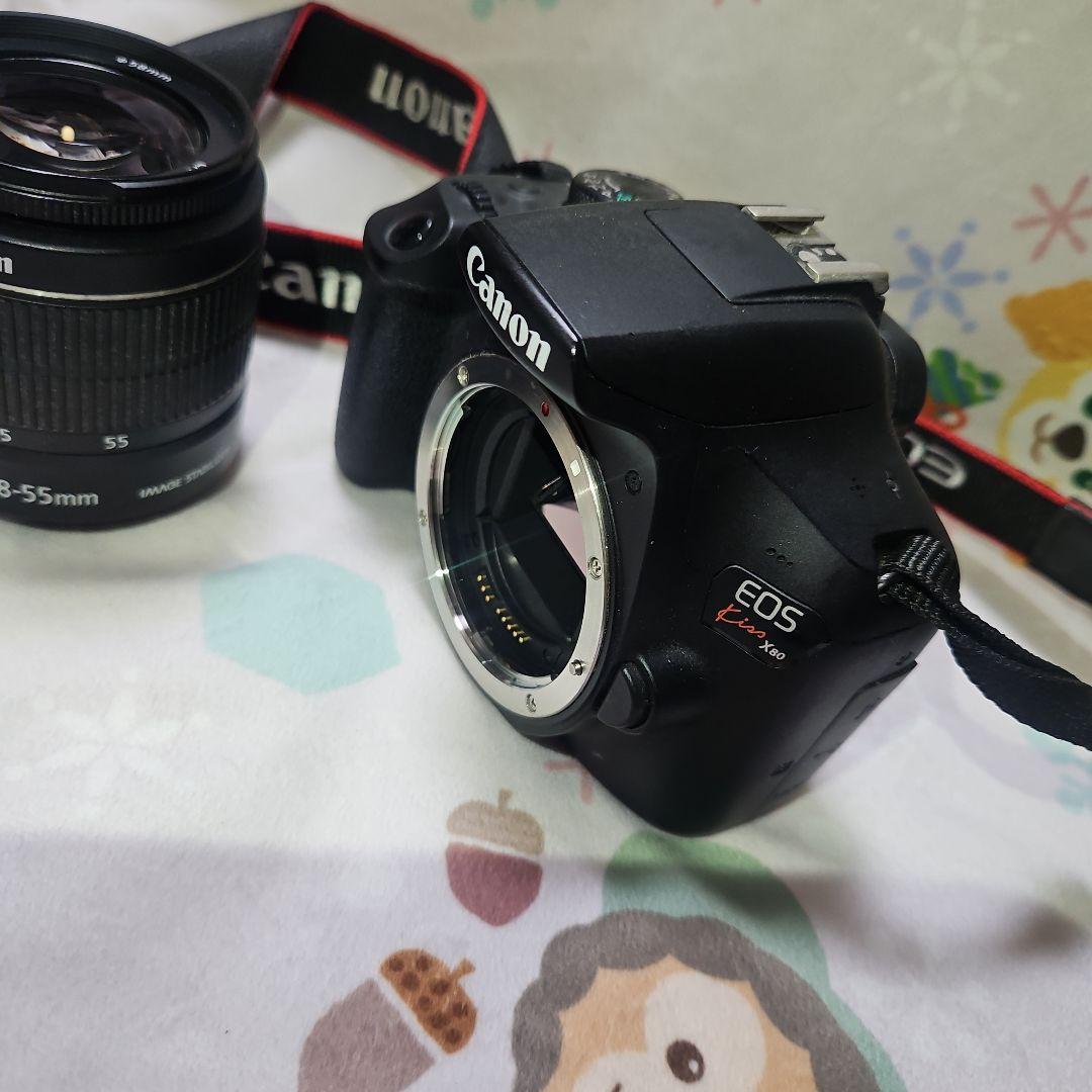 Canon 一眼レフカメラ EOS Kiss X80 レンズキット18-55mm