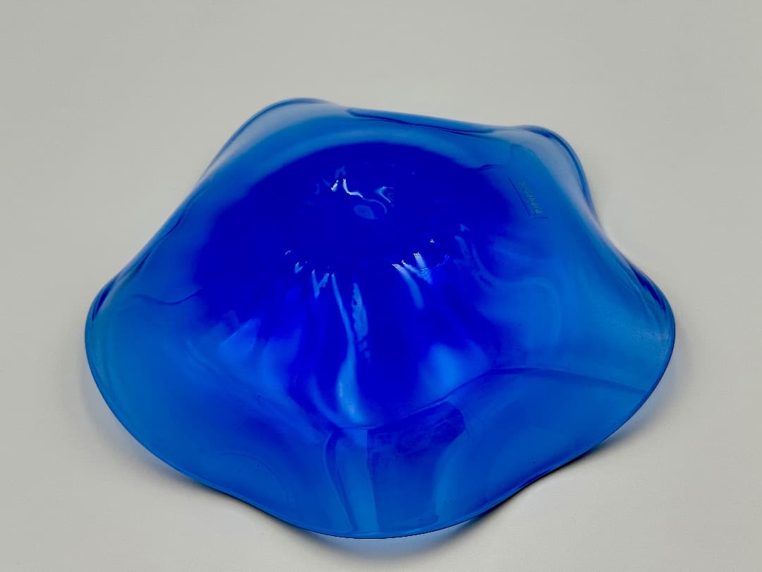 【新品】スガハラ 青の花柄皿 3枚 セザート皿