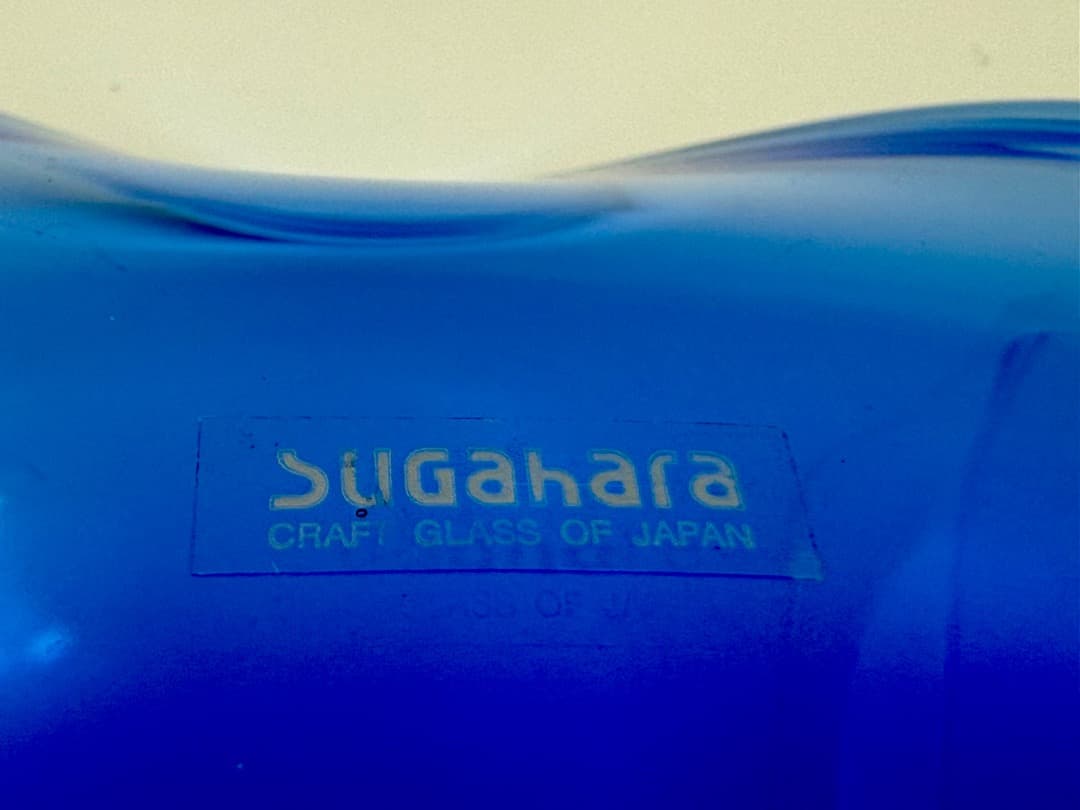 【新品】スガハラ 青の花柄皿 3枚 セザート皿