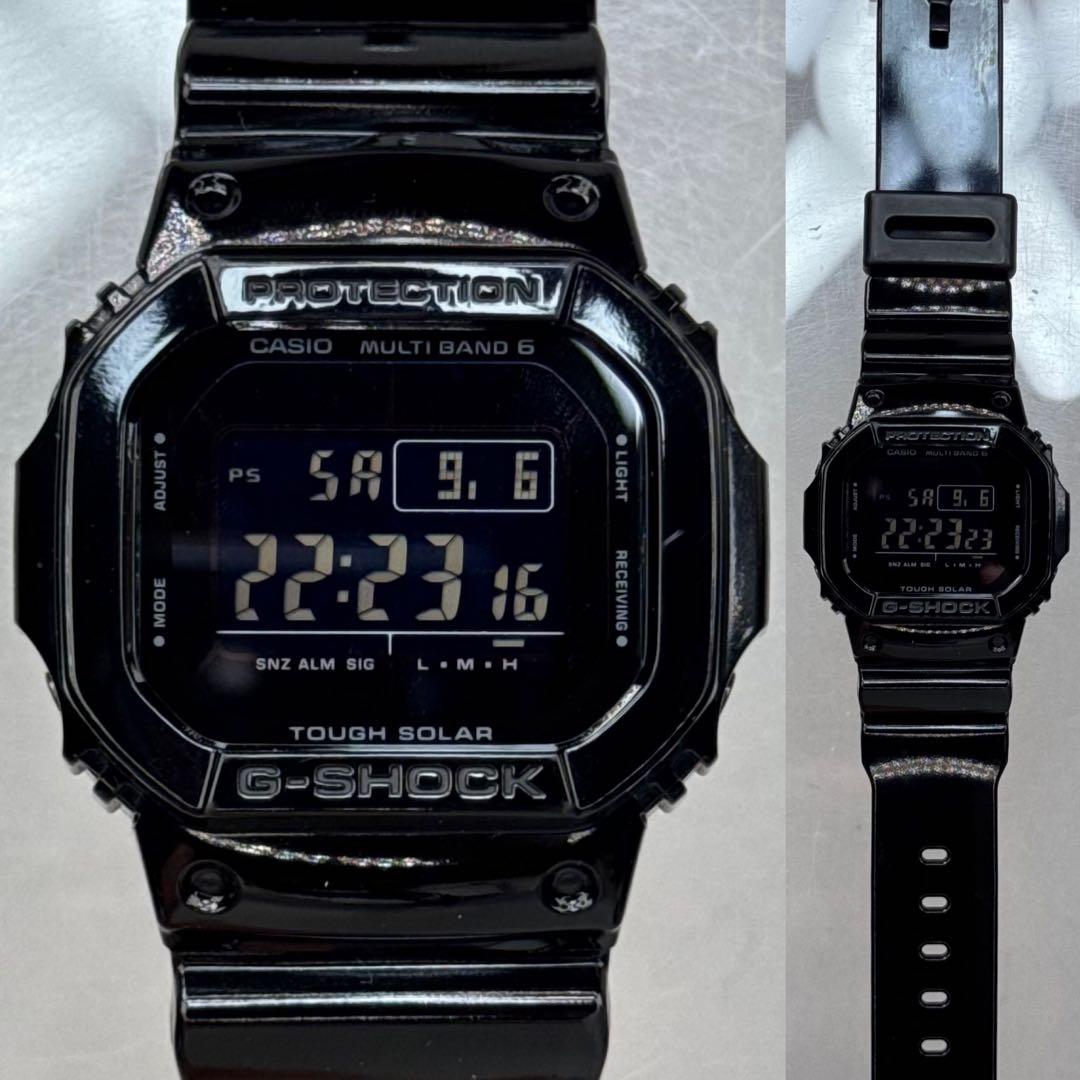 ②極美品 G-SHOCK GW-M5610BB 電波ソーラー ブラック 反転液晶