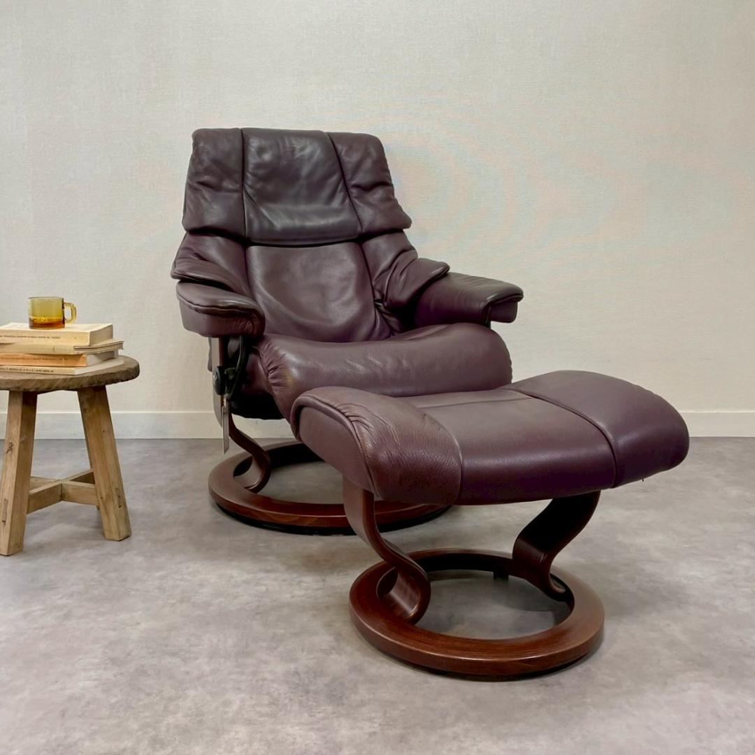 EKORNES エコーネス ストレスレス レノ M 本革 リクライニングチェア