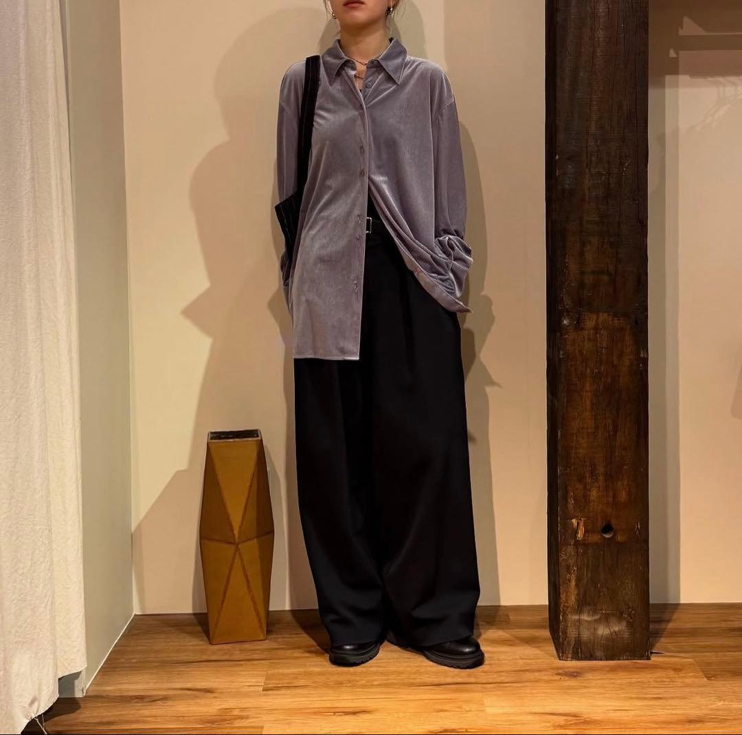 TODAYFUL トゥデイフル Roundhem Velour Shirts