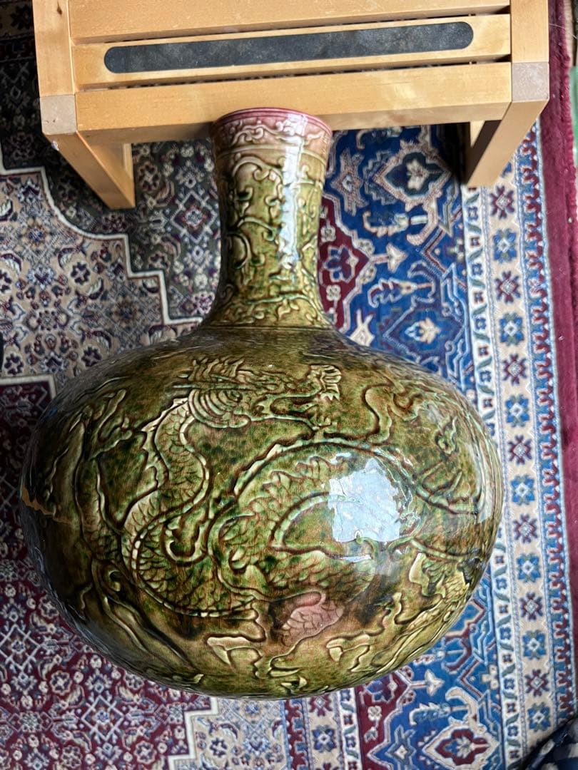 中国古美術　花瓶　在銘 大明宣德年製