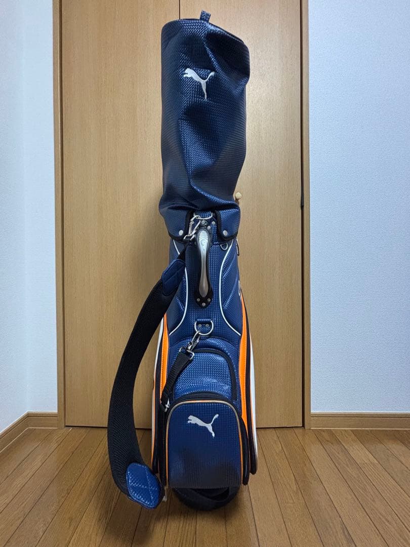 プーマ PUMA ゴルフバッグ キャディバッグ ネイビー ホワイト オレンジ