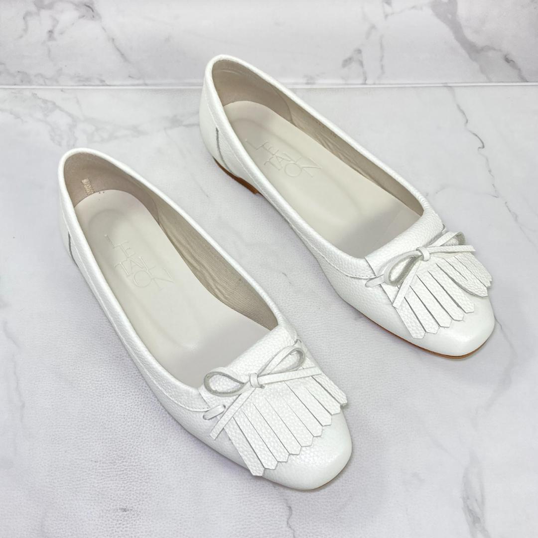 【みっこ 様】LE TALON レザーキルトタッセルフラット