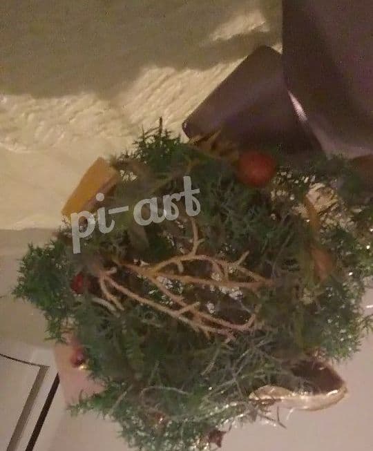 参考J流木ハンガーつき生枝もみの木ミニフライングリース冬オーナメント貝殻