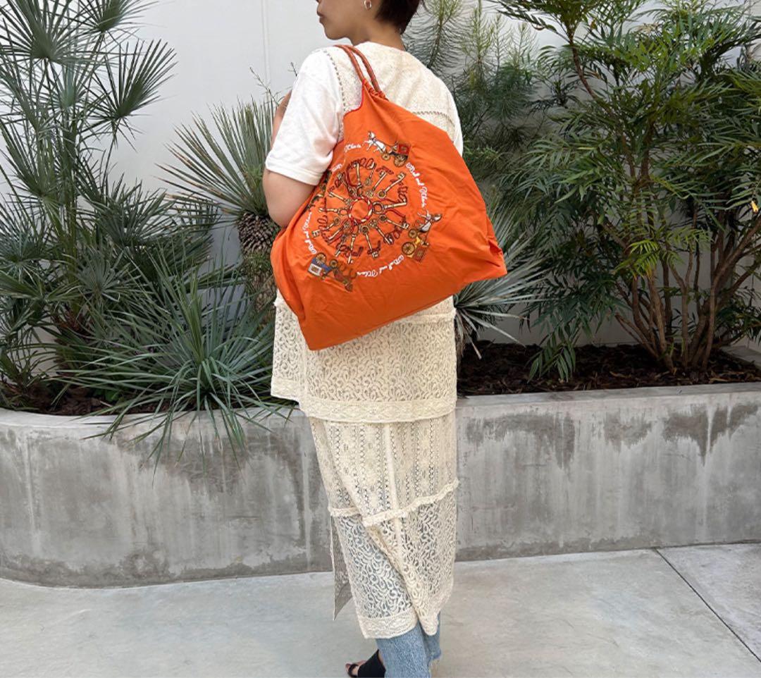 正規品 ボールアンドチェーン エコバッグ 刺繍 L サブバッグ 折りたたみ