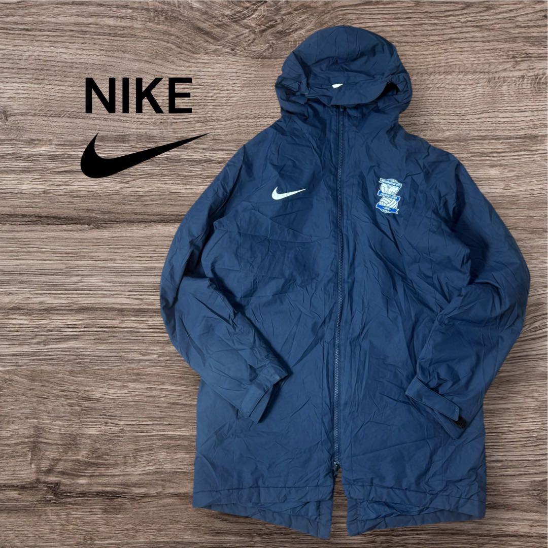 NIKEナイキバーミンガムFC 中綿ベンチコート L 紺刺繍サッカー