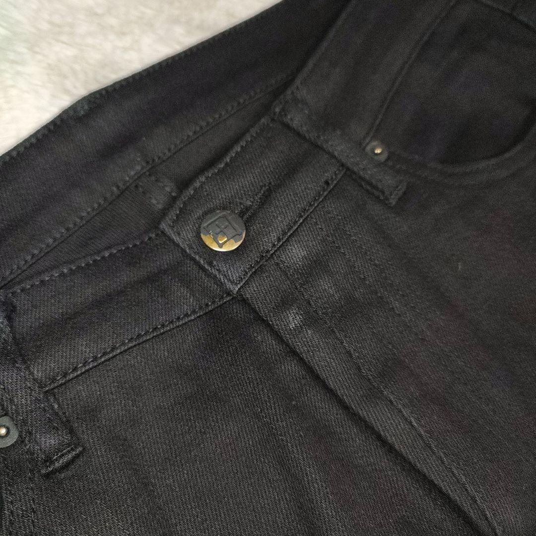 勝*山様 KSUBI size 34 スキニーデニムパンツ ブラック ストレッチ