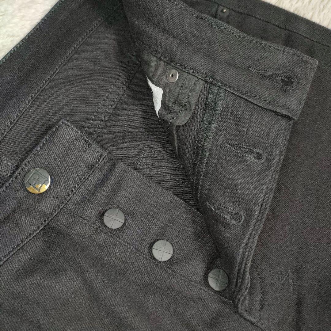 勝*山様 KSUBI size 34 スキニーデニムパンツ ブラック ストレッチ