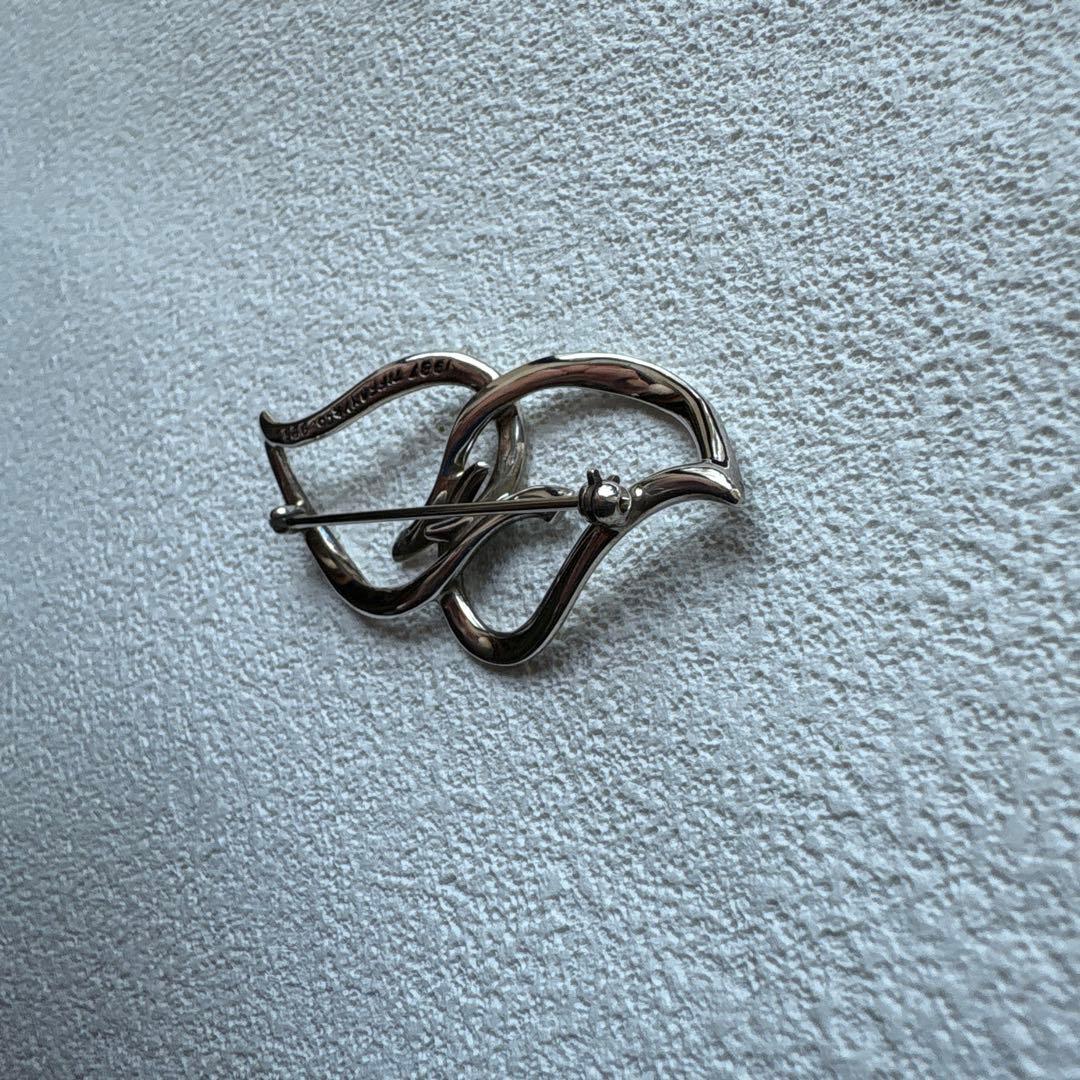 Tiffany broach ティファニーブローチ　ダブルリーフ