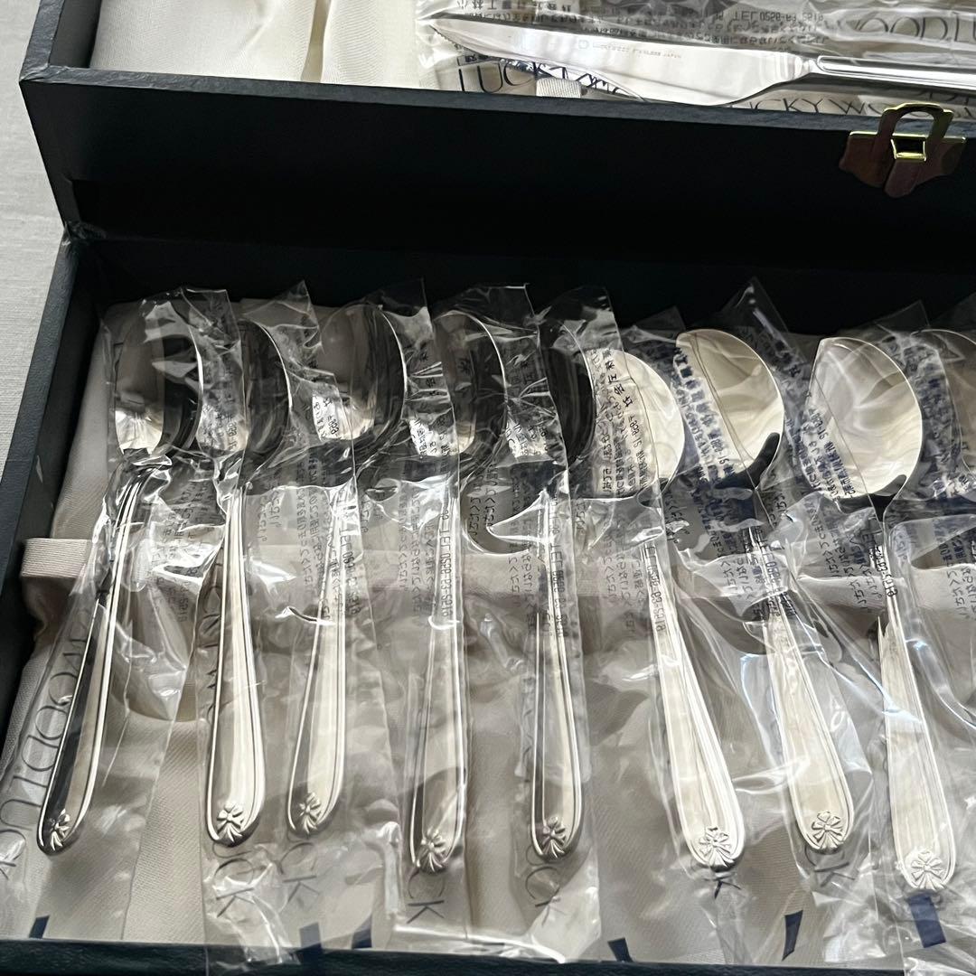 ラッキーウッド マリエッタ 18-10ステンレス リボン柄 30本 ブイヨン