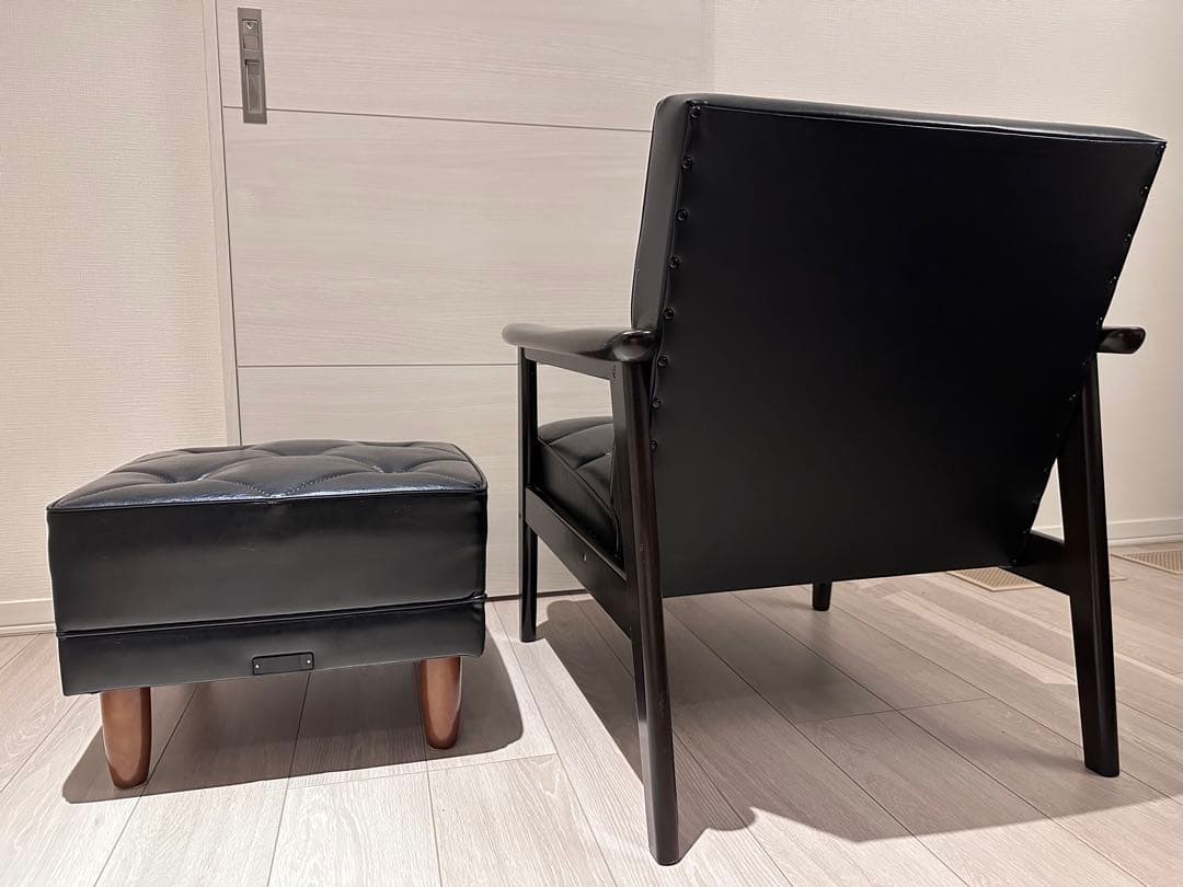 【カリモク60】オットマン　スタンダードブラック