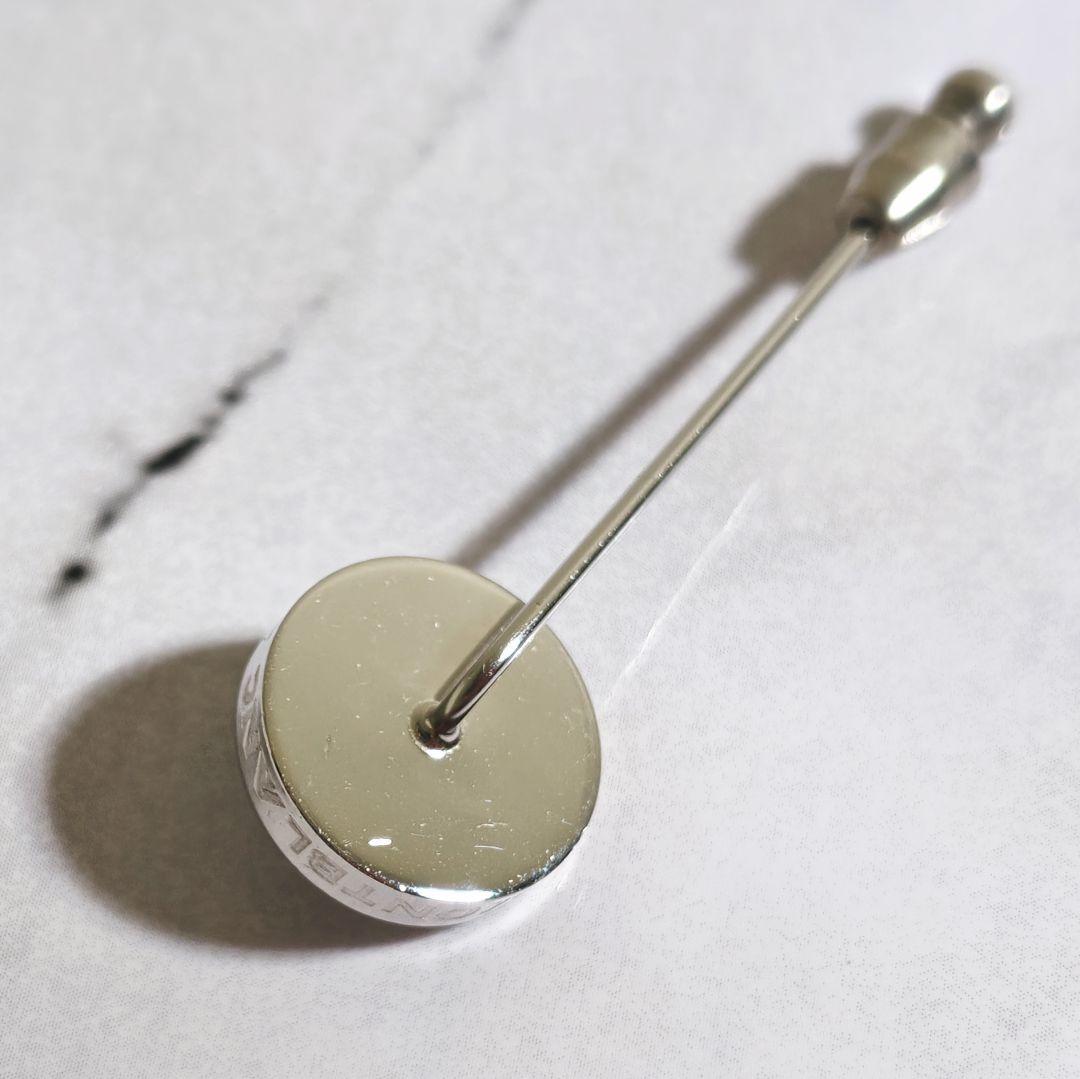 MONTBLANCモンブラン100周年記念ダイヤモンド入りラベルピンブローチ銀