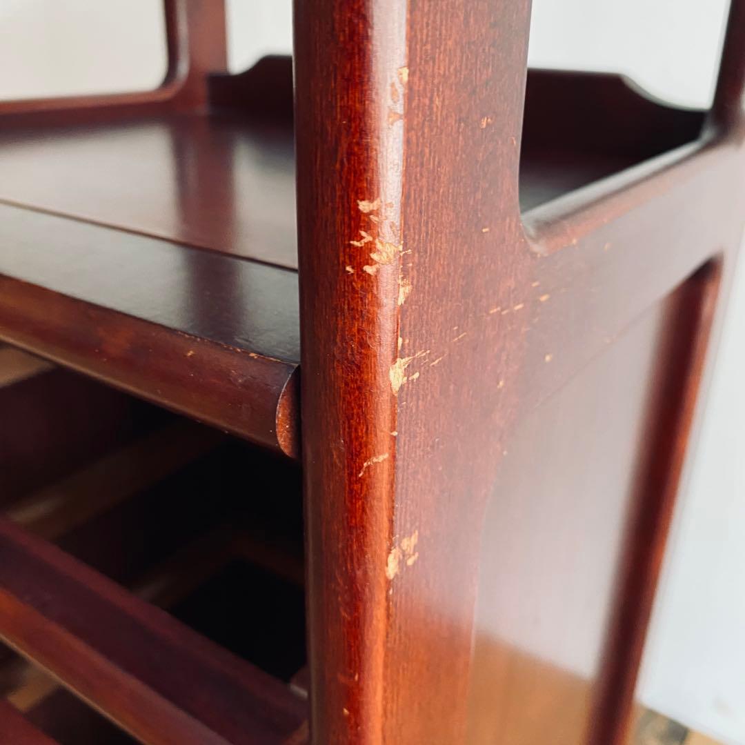 2点セット オールド カリモク シューズラック 電話代 棚 レトロ y21