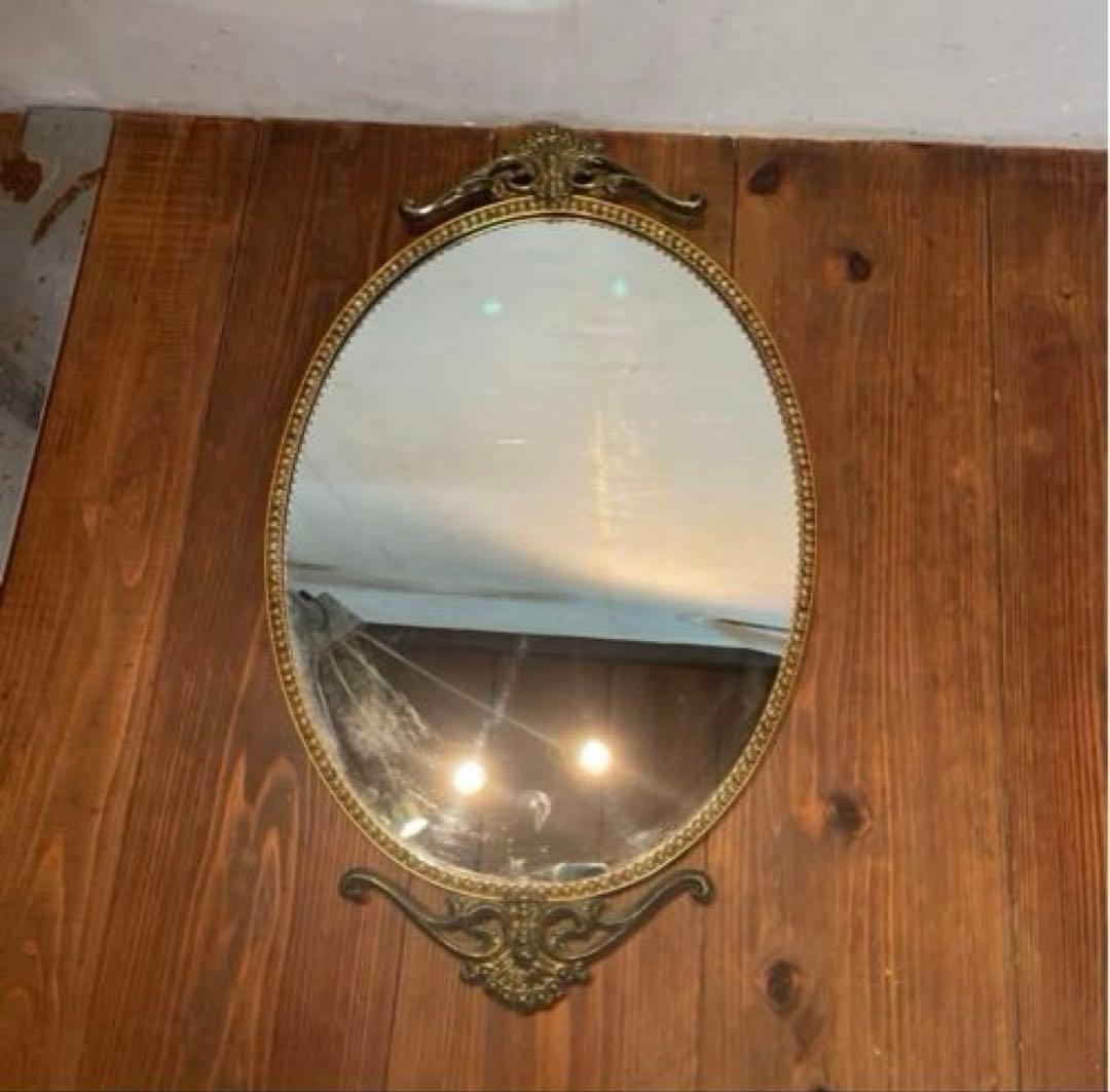 美品　ヴィンテージ　ウォールミラー　壁掛け鏡　雰囲気ある　飾りやすいサイズ