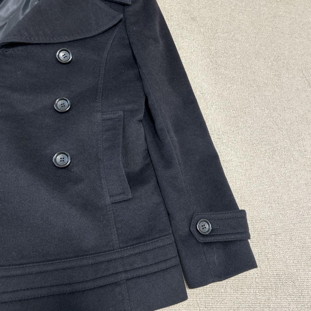 美品❣️MICHAEL KORS アンゴラ 100％ Pコート 黒サイズ4