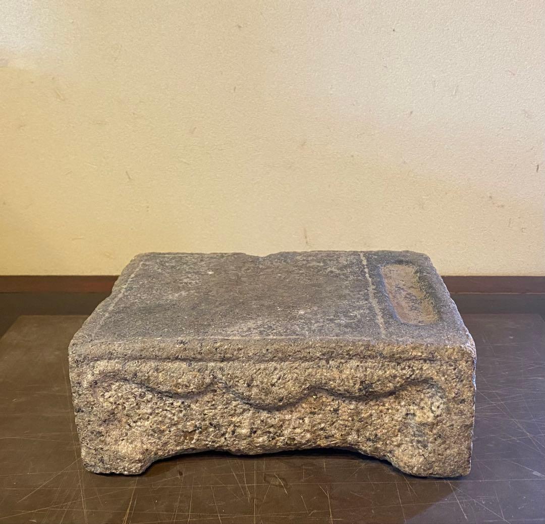 李朝アンティーク　自然石　硯 ・飾り台　花台・香台　ヴィンテージ　レア