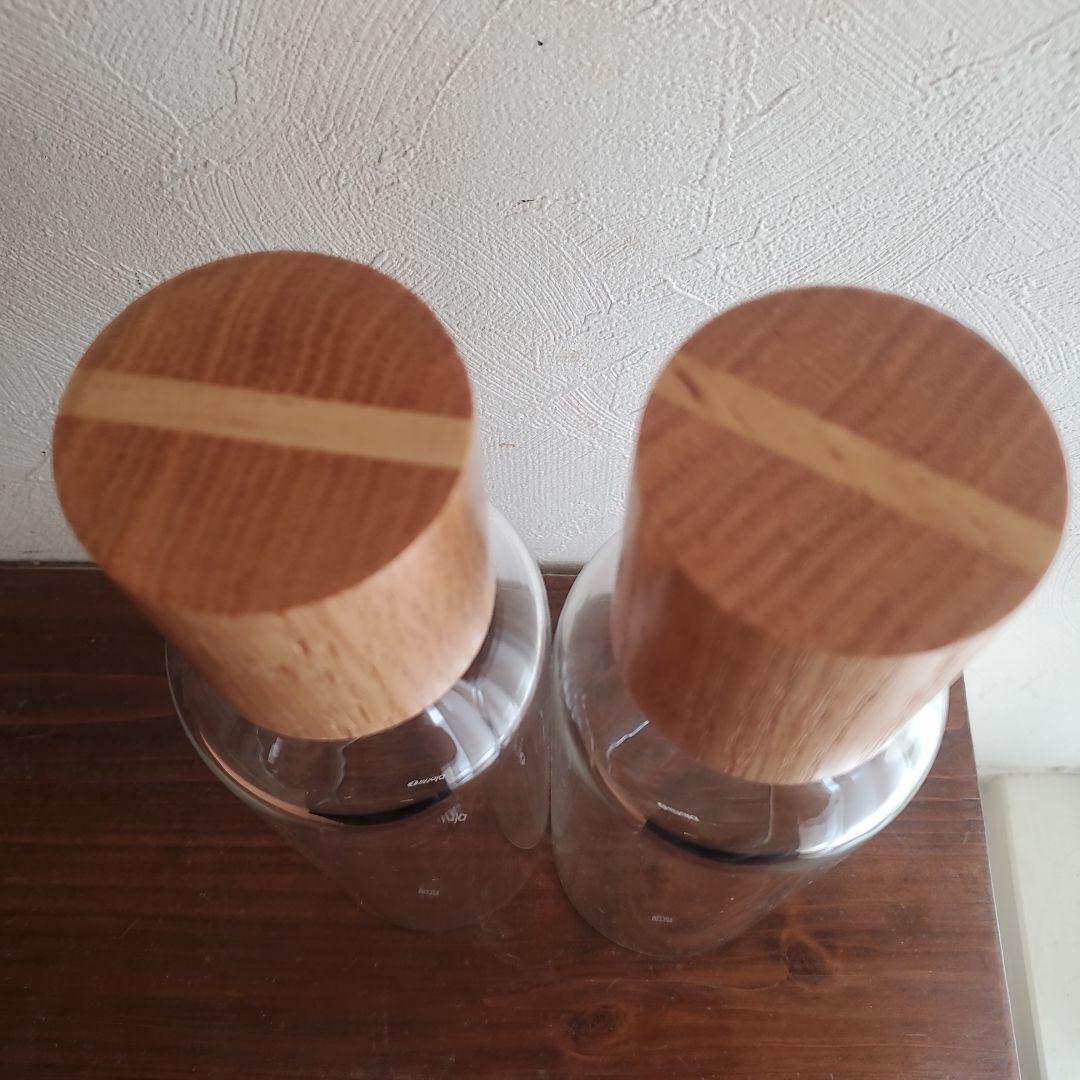  ウォーターボトル2本セット　オーク　保存瓶