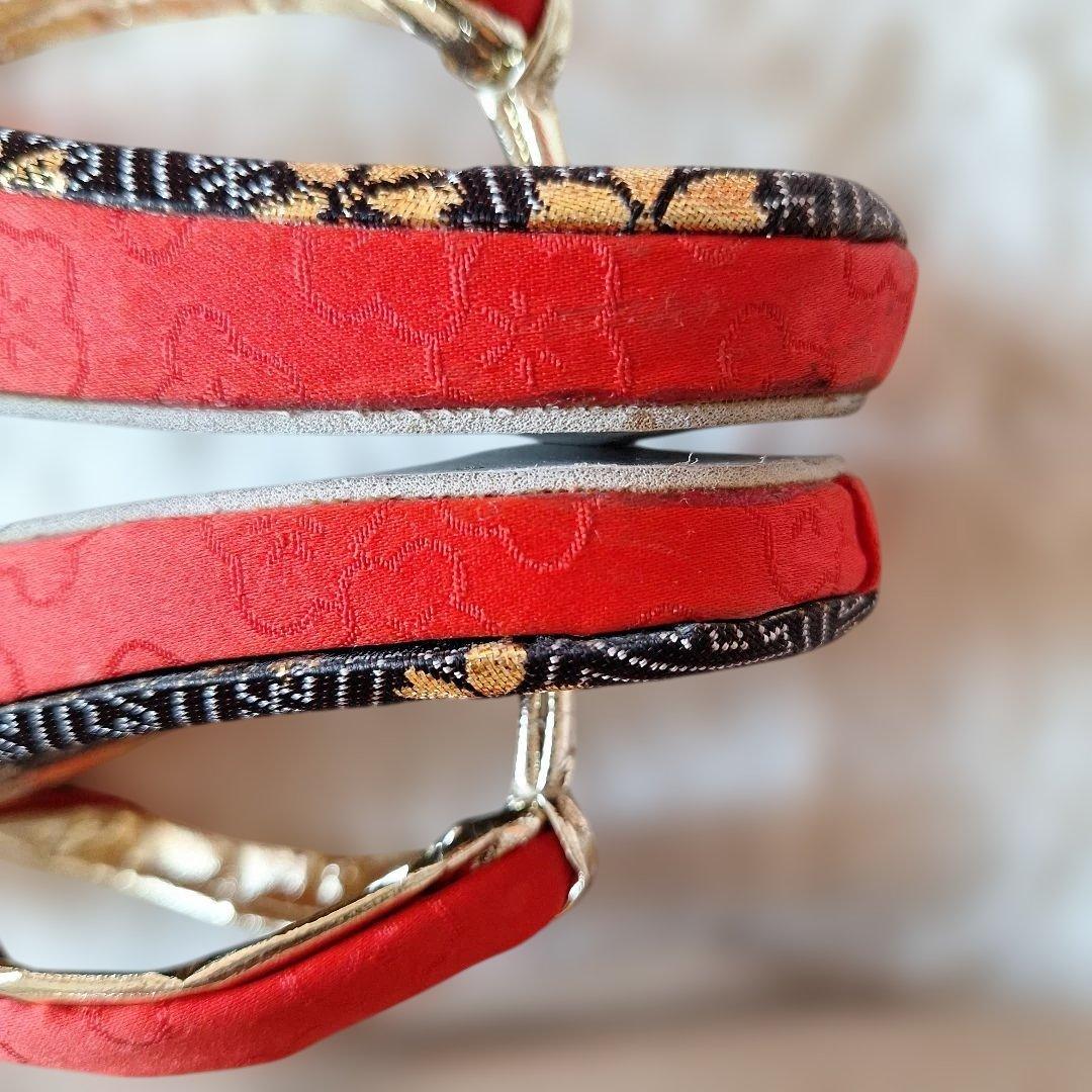 七五三　七歳用正絹着物と作り帯、小物セット中古品