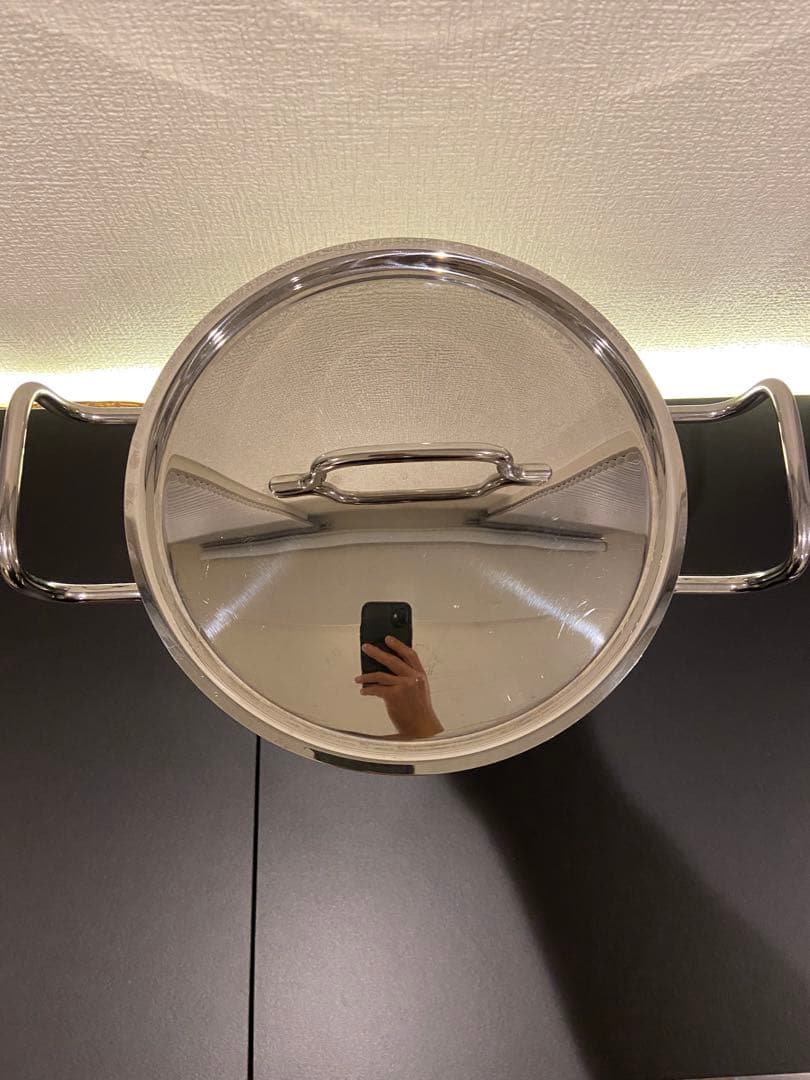 【美品】宮崎製作所 ジオ 両手鍋 深型 21cm 6.8L