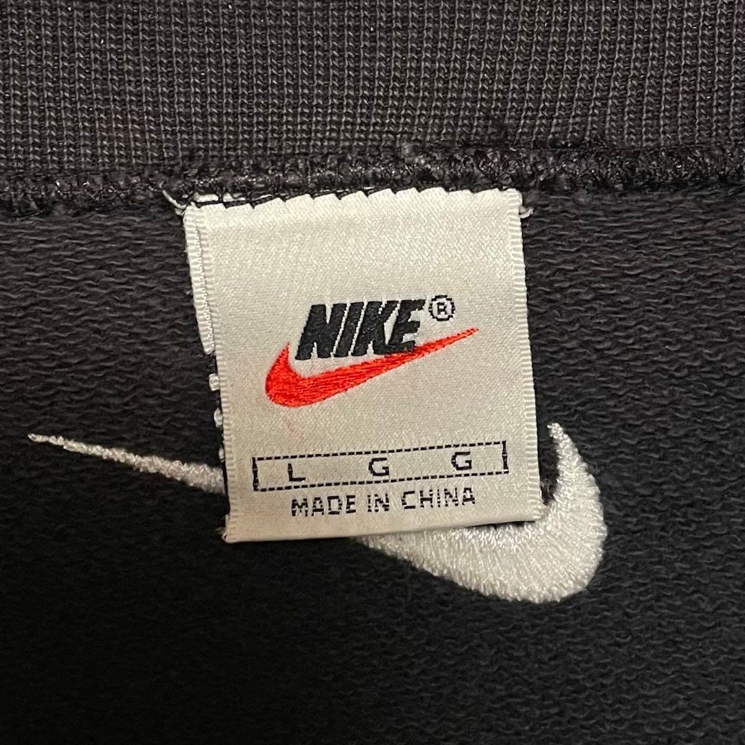 993【人気Lサイズ】ナイキ♤刺繍ビッグロゴ　90s 銀タグ　希少　スウェット