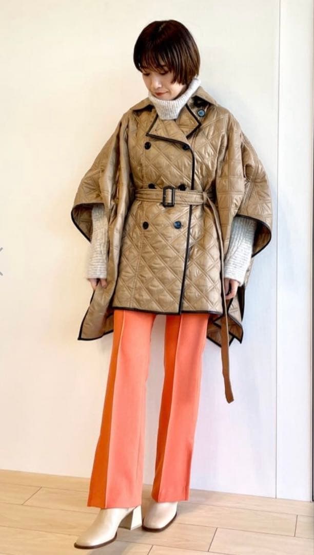 未使用タグ付き♡LOVELESS キルティング　ポンチョ　コート　ベルト付き