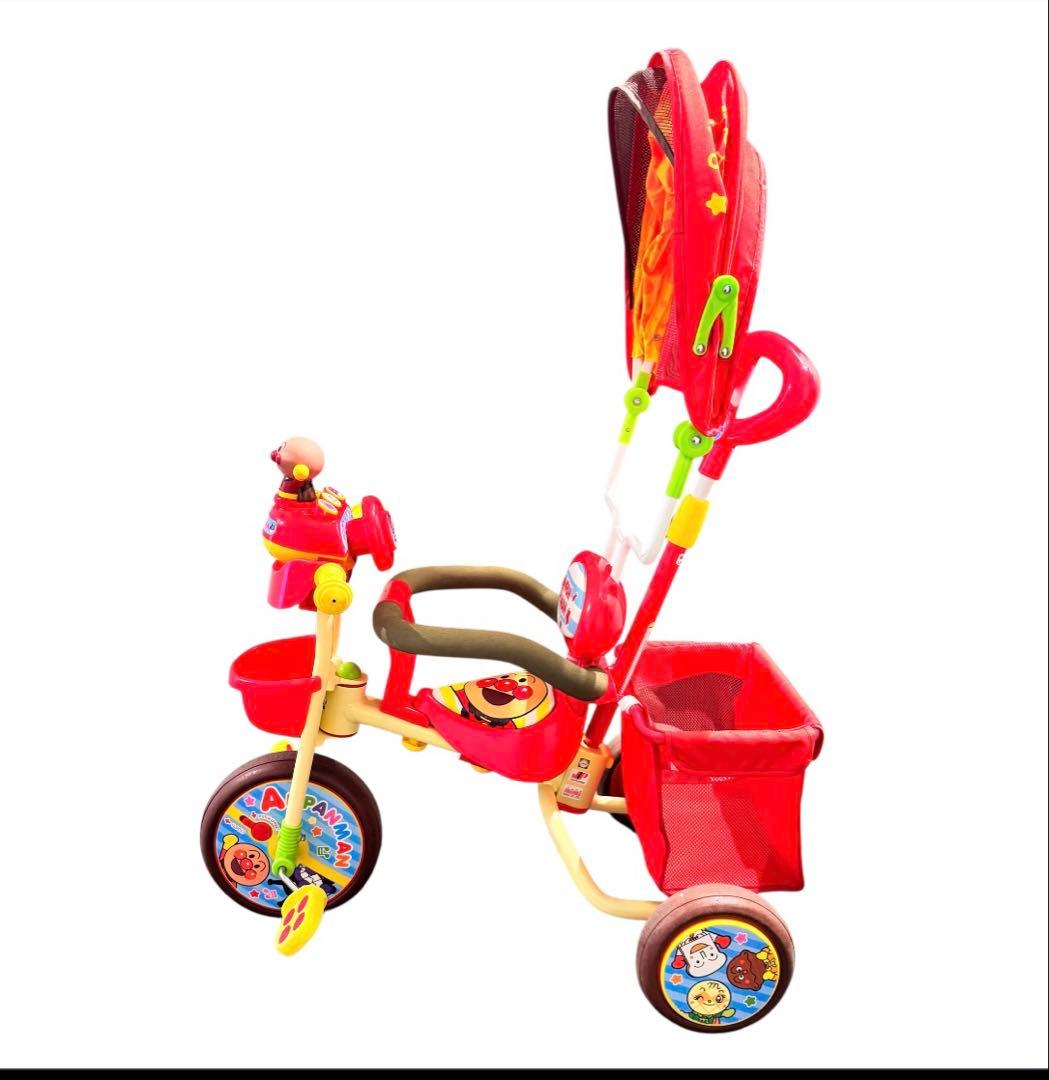 アンパンマン デラックスII三輪車 サンシェード&足置きステップボード付