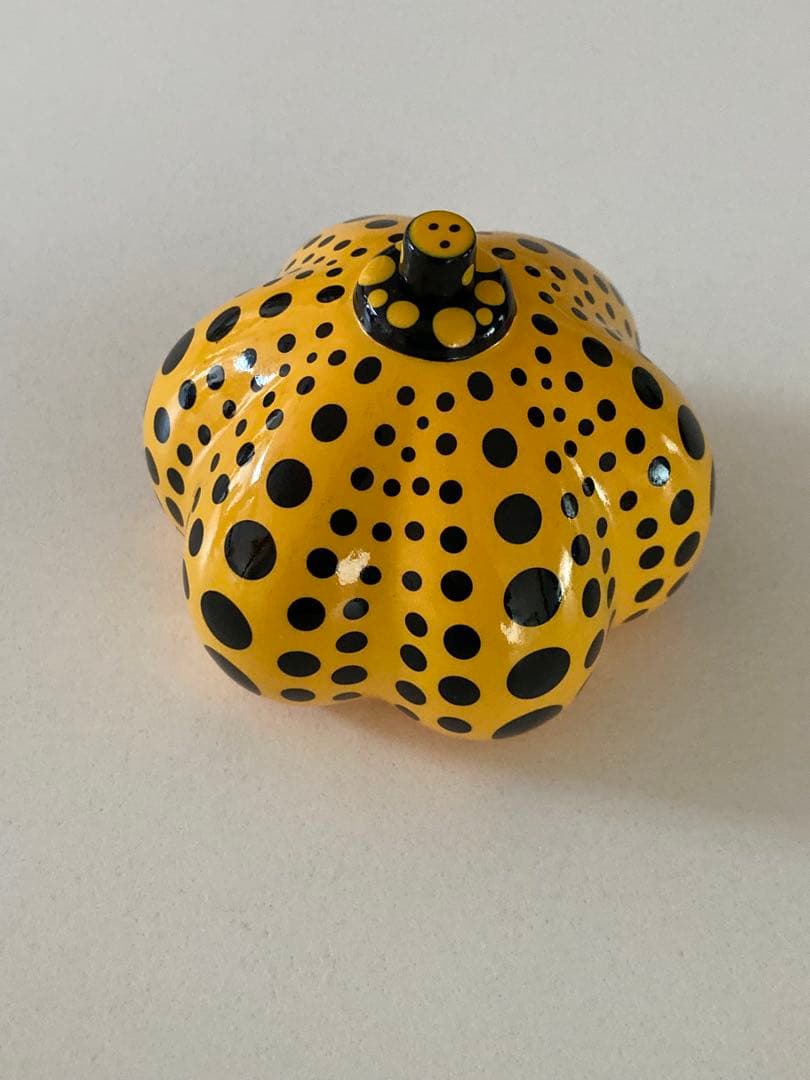 【美品】草間彌生 『yellow pumpkin』ぺーパーウェイト オブジェ