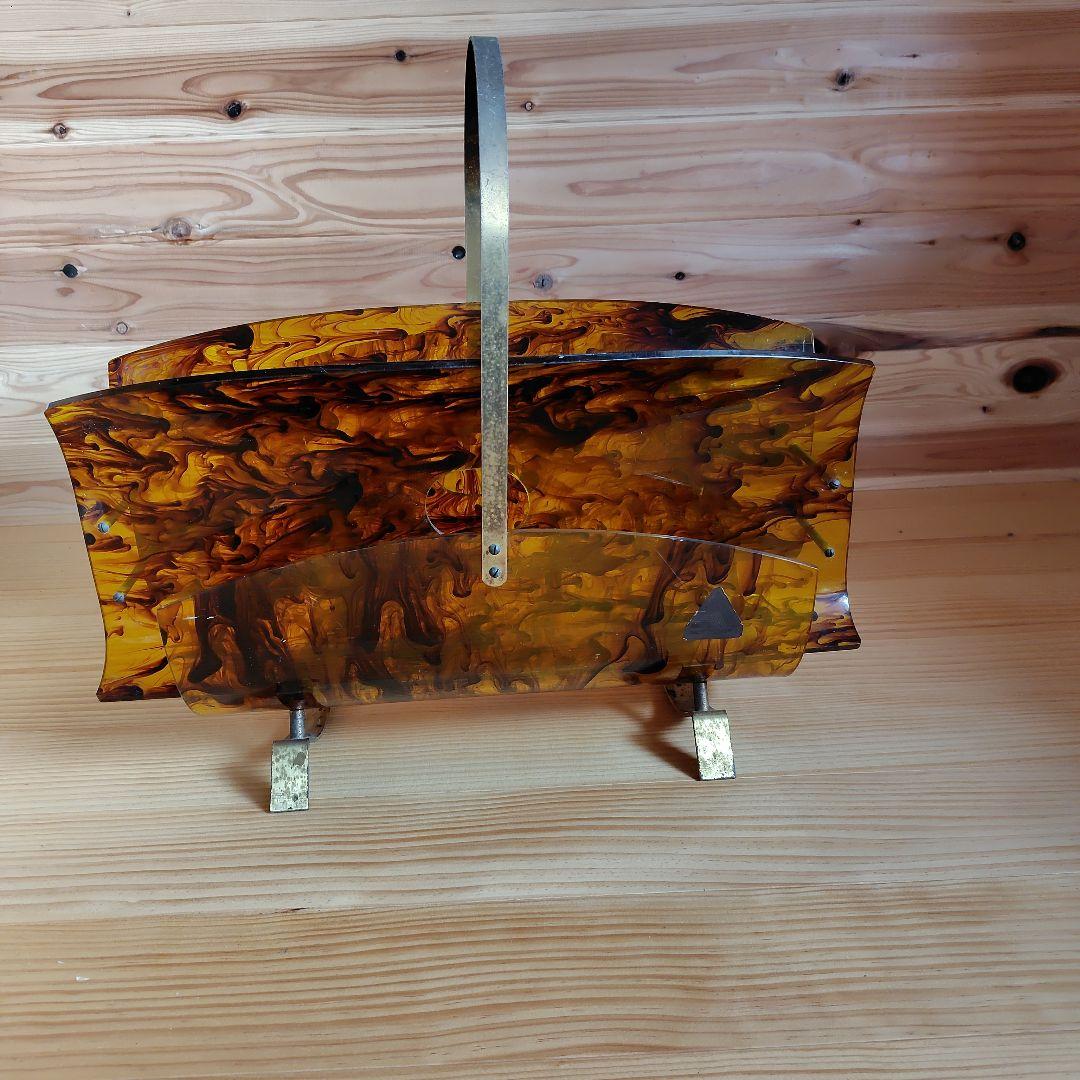 アンティーク　べっ甲　マガジンラック