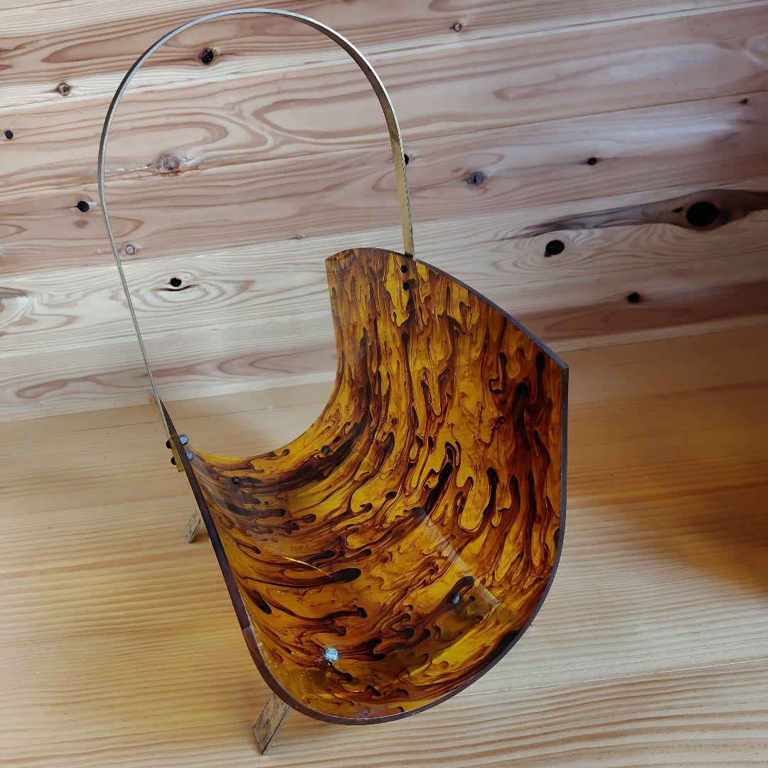 アンティーク　べっ甲　マガジンラック