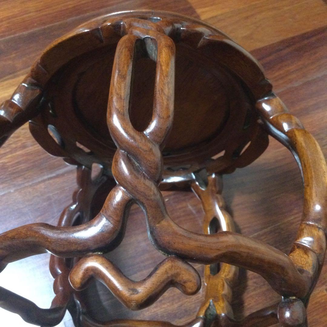 唐木の五足花台