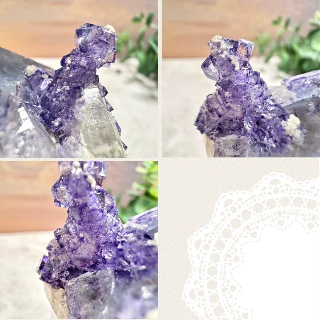 ◆【D018】針状鉱物入りフローライト ヤオガンシャン Aタイプ 原石 鉱物標本